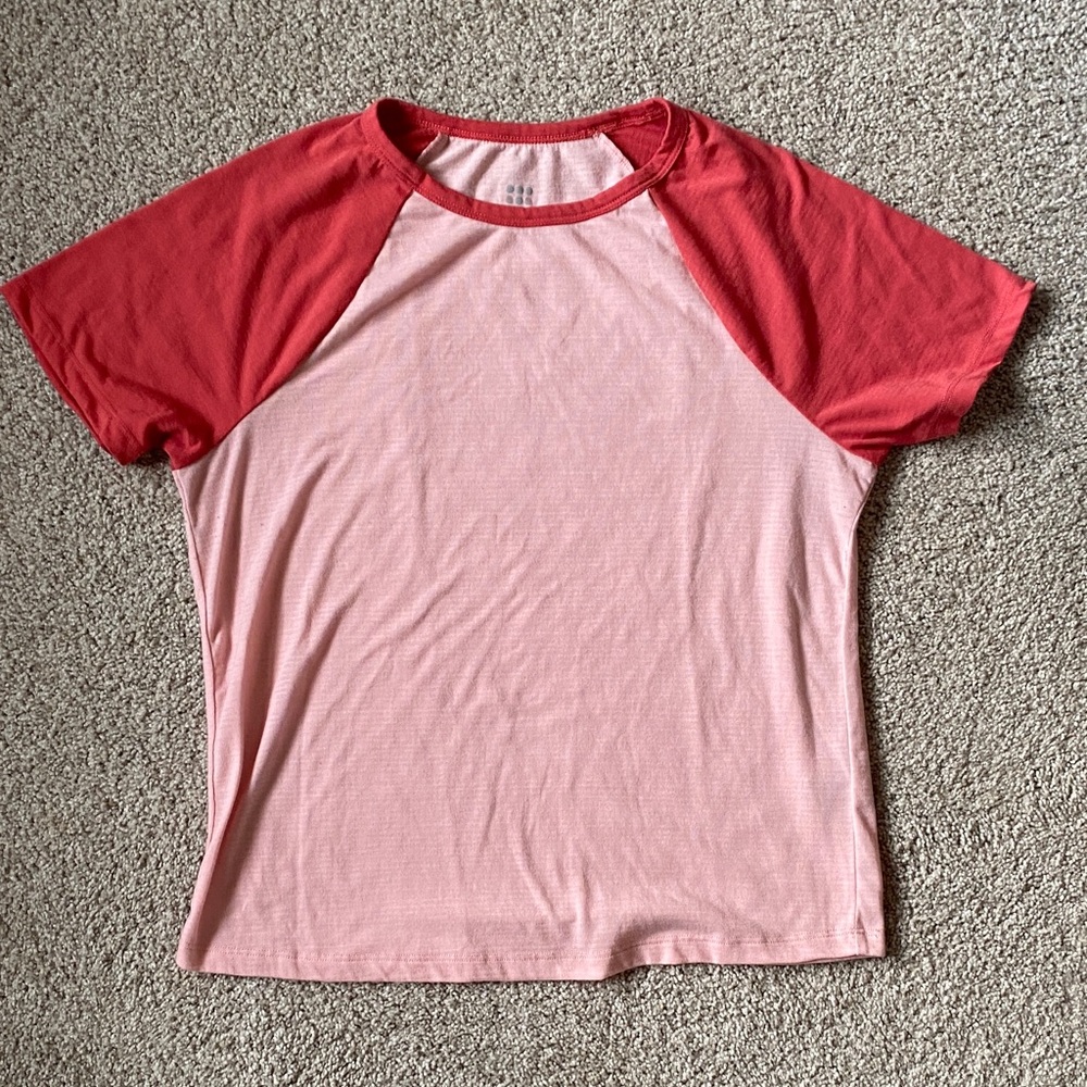 Title Nine Red and Pink Notton Short Sleeve Tee